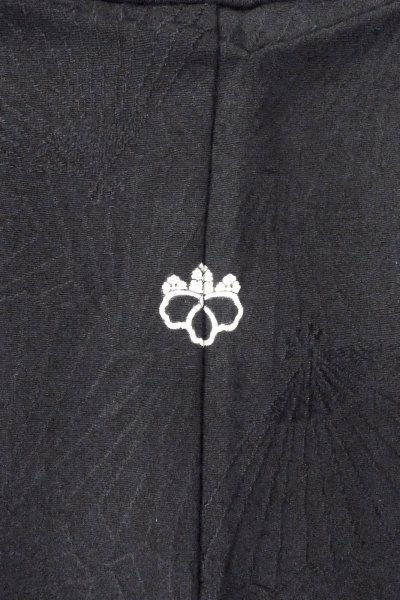 Photo3: Mint O0902C Vintage Japanese kimono   Black HAORI short jacket for women / Silk.    (Grade A) (3)