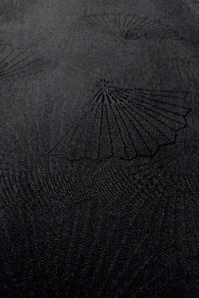 Photo9: Mint O0902C Vintage Japanese kimono   Black HAORI short jacket for women / Silk.    (Grade A) (9)