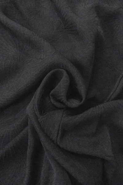 Photo13: Mint O0902C Vintage Japanese kimono   Black HAORI short jacket for women / Silk.    (Grade A) (13)