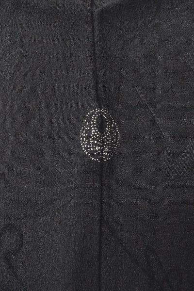 Photo3: Mint O0902D Vintage Japanese kimono   Black HAORI short jacket for women / Silk. Flower,   (Grade A) (3)