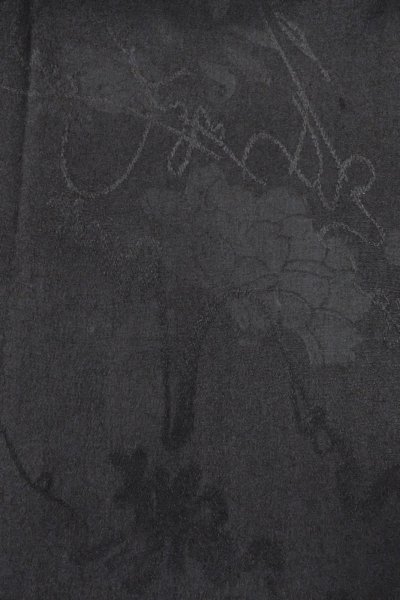 Photo6: Mint O0902D Vintage Japanese kimono   Black HAORI short jacket for women / Silk. Flower,   (Grade A) (6)