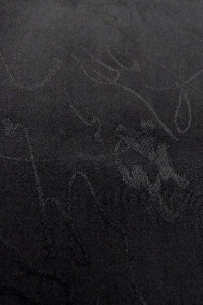 Photo10: Mint O0902D Vintage Japanese kimono   Black HAORI short jacket for women / Silk. Flower,   (Grade A) (10)