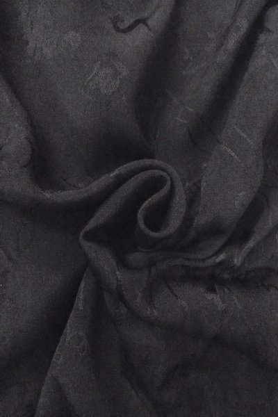 Photo12: Mint O0902D Vintage Japanese kimono   Black HAORI short jacket for women / Silk. Flower,   (Grade A) (12)