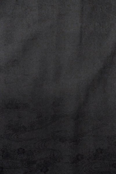 Photo5: O0902E Vintage Japanese kimono   Black HAORI short jacket for women / Silk.    (Grade B) (5)