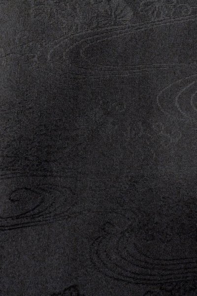 Photo8: O0902E Vintage Japanese kimono   Black HAORI short jacket for women / Silk.    (Grade B) (8)