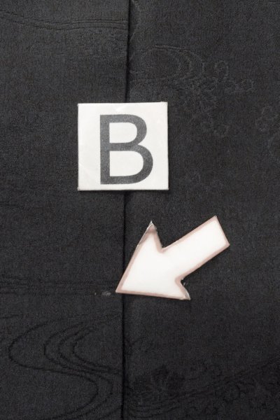 Photo16: O0902E Vintage Japanese kimono   Black HAORI short jacket for women / Silk.    (Grade B) (16)