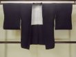 Photo1: O0902G Vintage Japanese kimono   Black HAORI short jacket for women / Silk.    (Grade B) (1)
