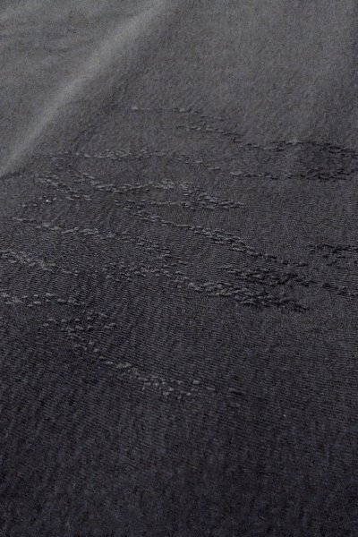 Photo9: O0902I Vintage Japanese kimono   Black HAORI short jacket for women / Silk.    (Grade B) (9)