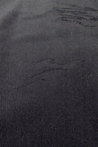 Photo10: O0902I Vintage Japanese kimono   Black HAORI short jacket for women / Silk.    (Grade B) (10)