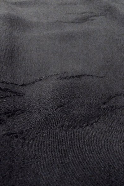 Photo11: O0902I Vintage Japanese kimono   Black HAORI short jacket for women / Silk.    (Grade B) (11)