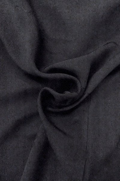 Photo12: O0902I Vintage Japanese kimono   Black HAORI short jacket for women / Silk.    (Grade B) (12)