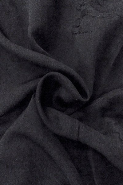 Photo13: O0902I Vintage Japanese kimono   Black HAORI short jacket for women / Silk.    (Grade B) (13)