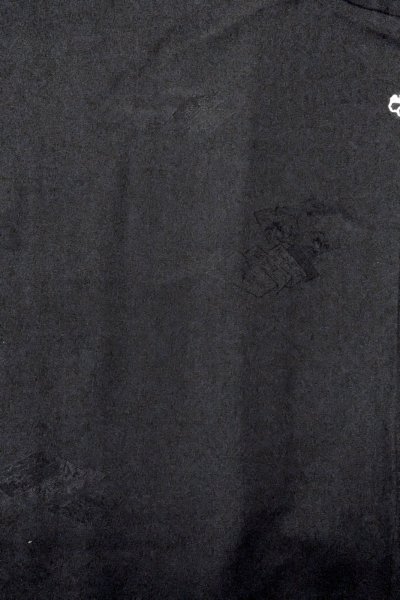 Photo4: Mint O0902L Vintage Japanese kimono   Black HAORI short jacket for women / Silk.  Base woven pattern : Letters  (Grade A) (4)