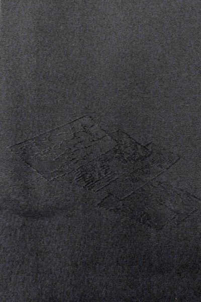 Photo7: Mint O0902L Vintage Japanese kimono   Black HAORI short jacket for women / Silk.  Base woven pattern : Letters  (Grade A) (7)