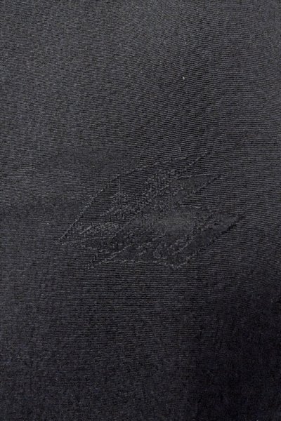 Photo8: Mint O0902L Vintage Japanese kimono   Black HAORI short jacket for women / Silk.  Base woven pattern : Letters  (Grade A) (8)