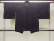Photo2: O0902M Vintage Japanese kimono   Black HAORI short jacket for women / Silk. Line   (Grade B) (2)