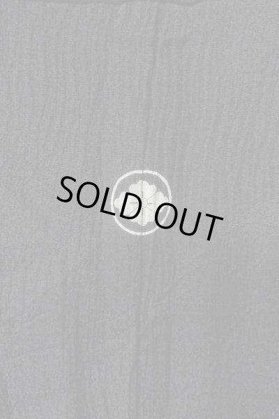 Photo3: O0902M Vintage Japanese kimono   Black HAORI short jacket for women / Silk. Line   (Grade B) (3)