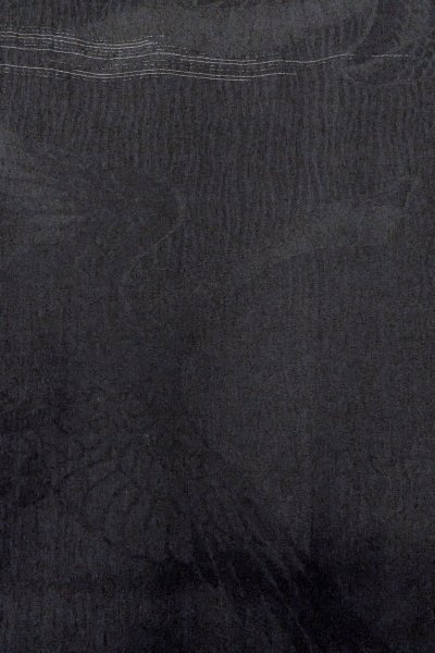 Photo6: O0902M Vintage Japanese kimono   Black HAORI short jacket for women / Silk. Line   (Grade B) (6)