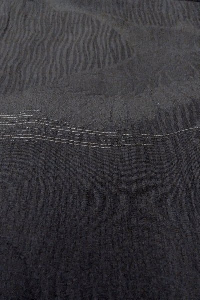 Photo11: O0902M Vintage Japanese kimono   Black HAORI short jacket for women / Silk. Line   (Grade B) (11)