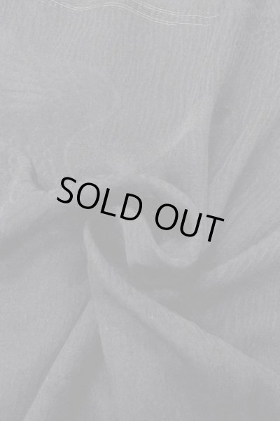 Photo12: O0902M Vintage Japanese kimono   Black HAORI short jacket for women / Silk. Line   (Grade B) (12)