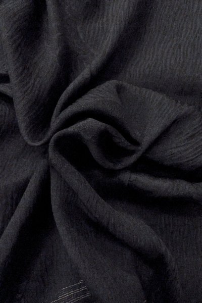 Photo13: O0902M Vintage Japanese kimono   Black HAORI short jacket for women / Silk. Line   (Grade B) (13)