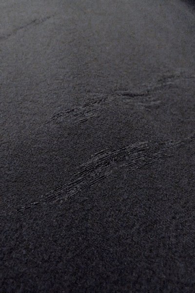 Photo10: O0902N Vintage Japanese kimono   Black HAORI short jacket for women / Silk. Abstract pattern   (Grade B) (10)