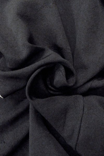 Photo11: O0902N Vintage Japanese kimono   Black HAORI short jacket for women / Silk. Abstract pattern   (Grade B) (11)