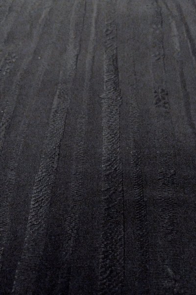 Photo9: O0902P Vintage Japanese kimono   Black HAORI short jacket for women / Silk.    (Grade B) (9)