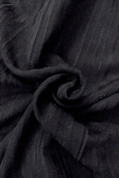 Photo12: O0902P Vintage Japanese kimono   Black HAORI short jacket for women / Silk.    (Grade B) (12)