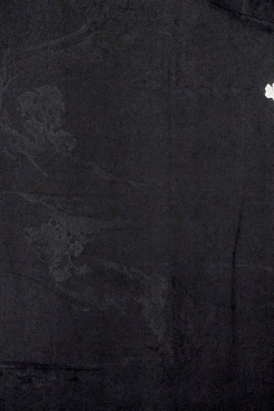 Photo4: Mint O0902R Vintage Japanese kimono   Black HAORI short jacket for women / Silk. River   (Grade A) (4)