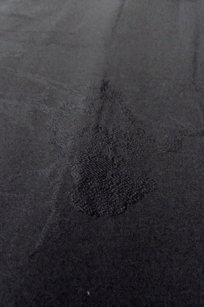 Photo9: Mint O0902R Vintage Japanese kimono   Black HAORI short jacket for women / Silk. River   (Grade A) (9)