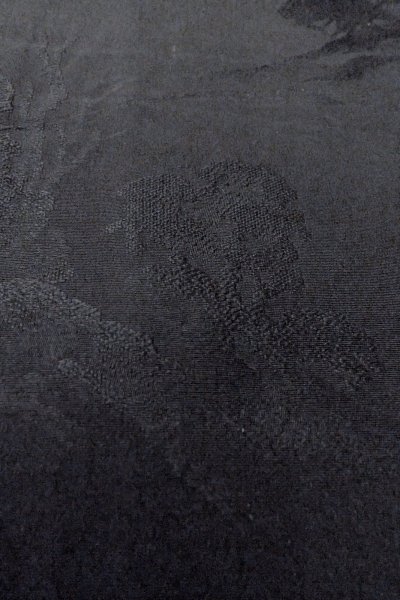 Photo10: Mint O0902R Vintage Japanese kimono   Black HAORI short jacket for women / Silk. River   (Grade A) (10)