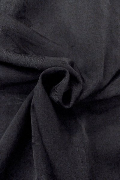 Photo12: Mint O0902R Vintage Japanese kimono   Black HAORI short jacket for women / Silk. River   (Grade A) (12)