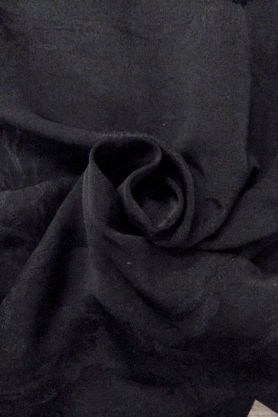 Photo13: Mint O0902R Vintage Japanese kimono   Black HAORI short jacket for women / Silk. River   (Grade A) (13)