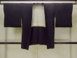 Photo1: O0902S Vintage Japanese kimono   Black HAORI short jacket for women / Silk.    (Grade B) (1)