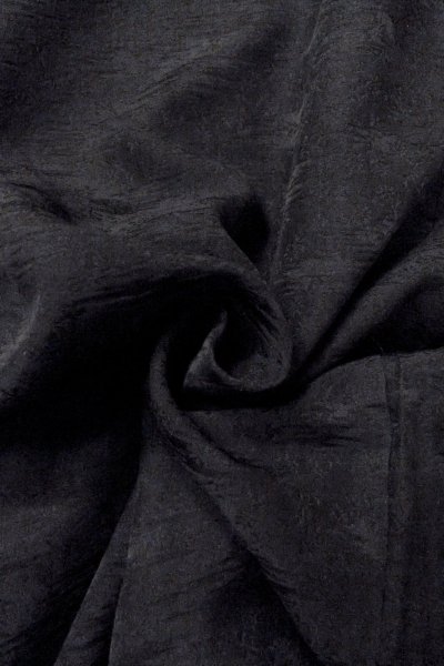 Photo12: O0902S Vintage Japanese kimono   Black HAORI short jacket for women / Silk.    (Grade B) (12)