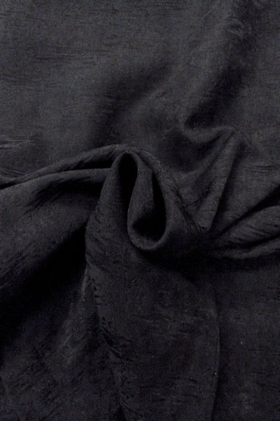 Photo13: O0902S Vintage Japanese kimono   Black HAORI short jacket for women / Silk.    (Grade B) (13)