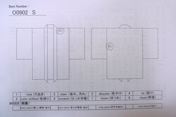 Photo14: O0902S Vintage Japanese kimono   Black HAORI short jacket for women / Silk.    (Grade B) (14)