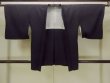 Photo1: O0902T Vintage Japanese kimono   Black HAORI short jacket for women / Silk.    (Grade D) (1)