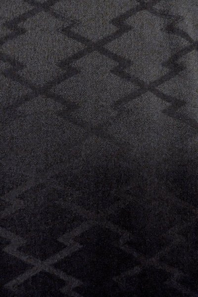 Photo7: O0902T Vintage Japanese kimono   Black HAORI short jacket for women / Silk.    (Grade D) (7)