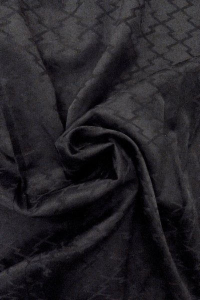 Photo10: O0902T Vintage Japanese kimono   Black HAORI short jacket for women / Silk.    (Grade D) (10)