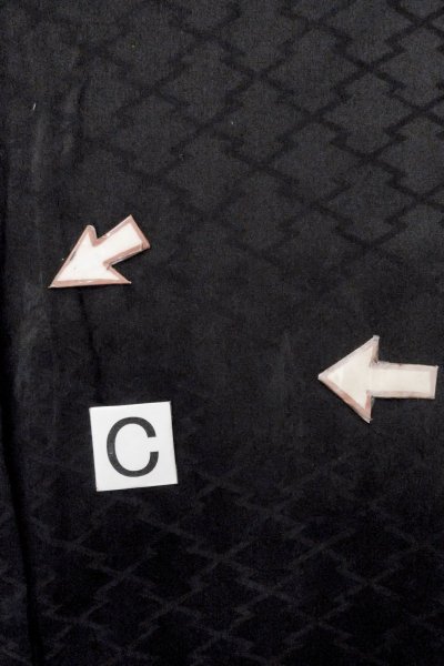 Photo15: O0902T Vintage Japanese kimono   Black HAORI short jacket for women / Silk.    (Grade D) (15)