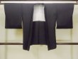 Photo1: O0902V Vintage Japanese kimono   Black HAORI short jacket for women / Silk.    (Grade B) (1)