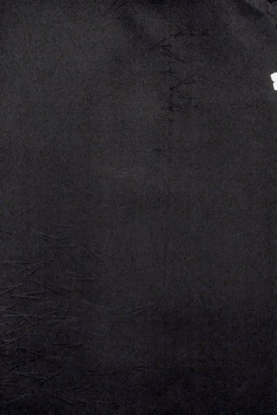 Photo4: O0902V Vintage Japanese kimono   Black HAORI short jacket for women / Silk.    (Grade B) (4)