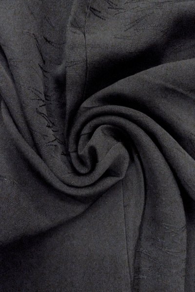 Photo12: O0902V Vintage Japanese kimono   Black HAORI short jacket for women / Silk.    (Grade B) (12)