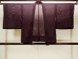 Photo2: Mint O0902W Vintage Japanese kimono  Dark Purple HAORI short jacket for women / Silk. MOMIJI maple leaf,   (Grade A) (2)
