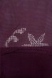 Photo4: Mint O0902W Vintage Japanese kimono  Dark Purple HAORI short jacket for women / Silk. MOMIJI maple leaf,   (Grade A) (4)