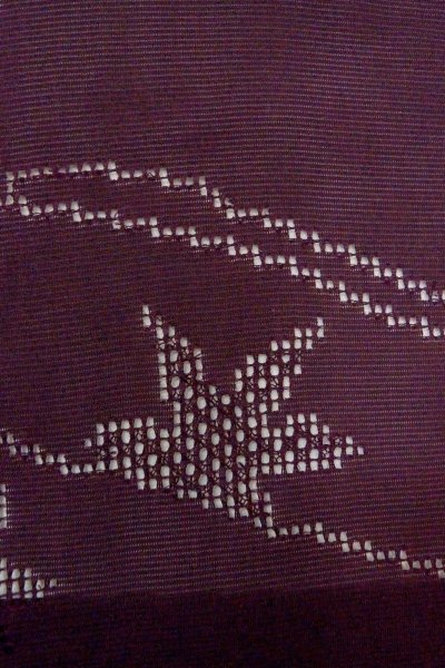 Photo7: Mint O0902W Vintage Japanese kimono  Dark Purple HAORI short jacket for women / Silk. MOMIJI maple leaf,   (Grade A) (7)