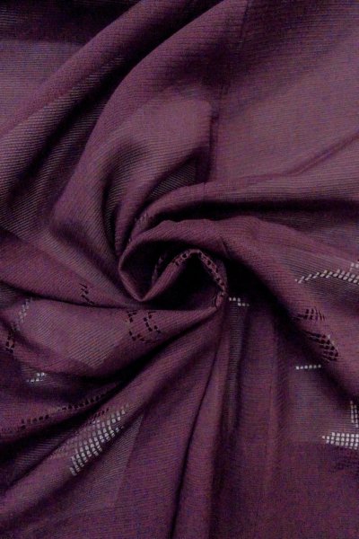 Photo12: Mint O0902W Vintage Japanese kimono  Dark Purple HAORI short jacket for women / Silk. MOMIJI maple leaf,   (Grade A) (12)