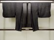 Photo1: O0902X Vintage Japanese kimono   Black HAORI short jacket for women / Silk. Dot   (Grade D) (1)